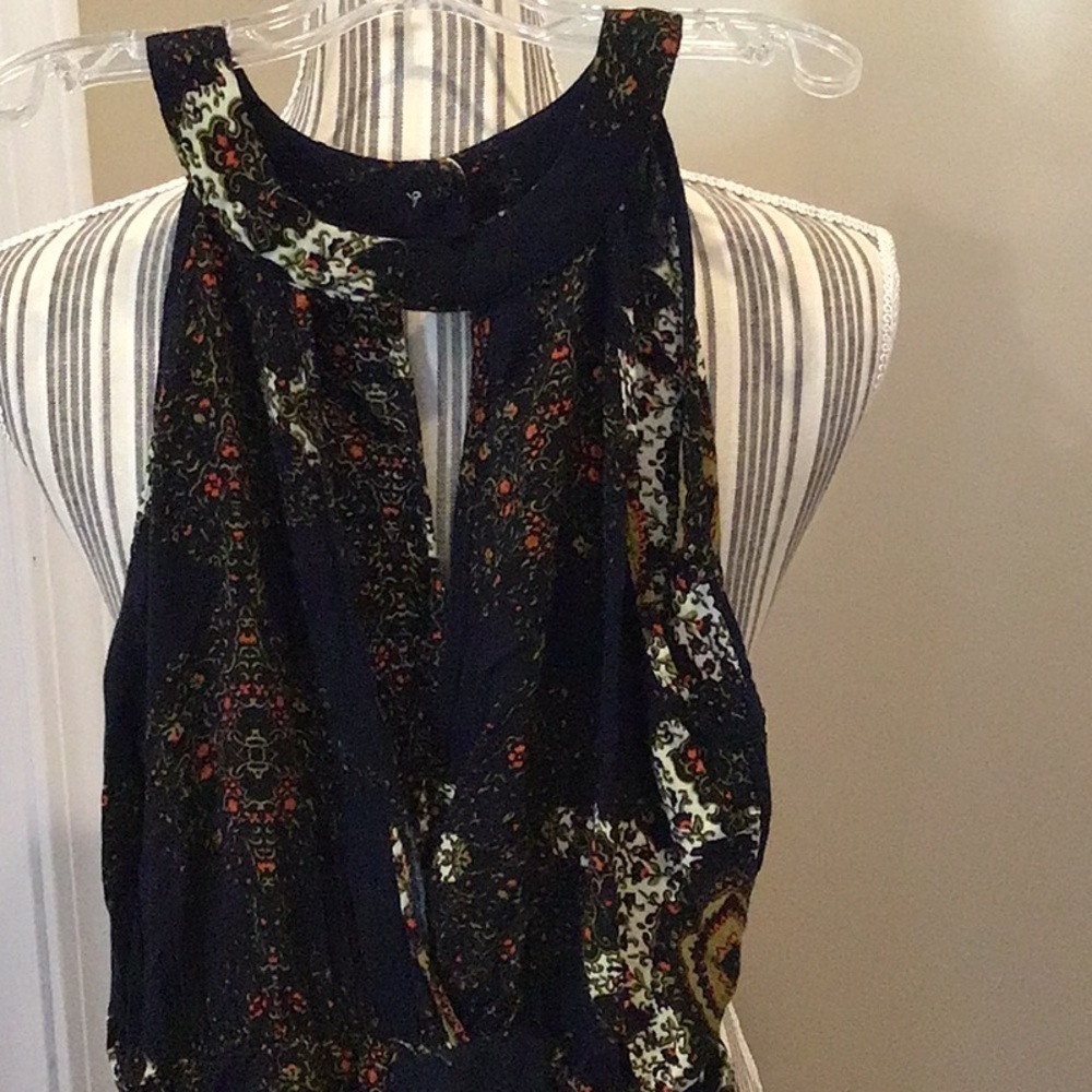 Jodifl Blue Choker Neck Romper Size Small